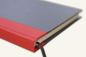 Preview: Writing and notebook black, with red linen